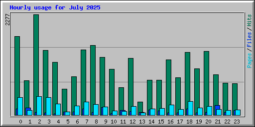 Hourly usage for July 2025