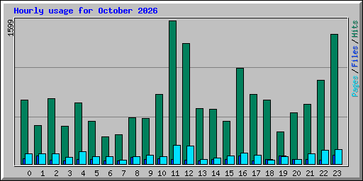 Hourly usage for October 2026