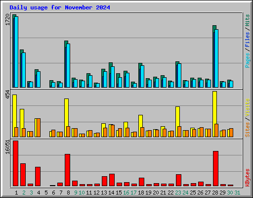 Daily usage for November 2024