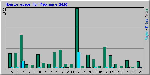 Hourly usage for February 2026