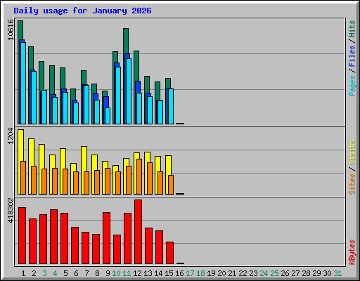 Daily usage for January 2026