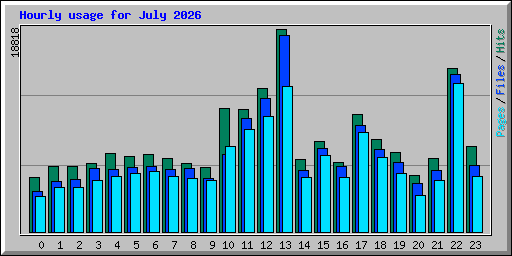 Hourly usage for July 2026