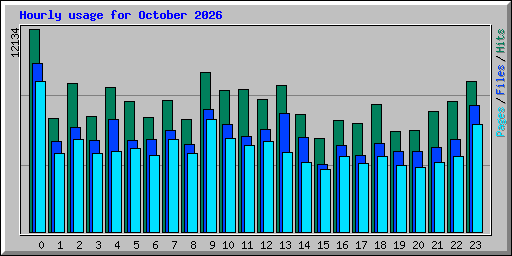 Hourly usage for October 2026