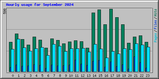 Hourly usage for September 2024
