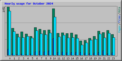 Hourly usage for October 2024