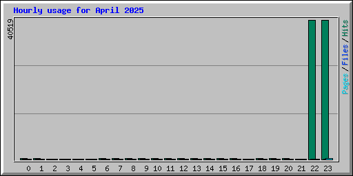 Hourly usage for April 2025