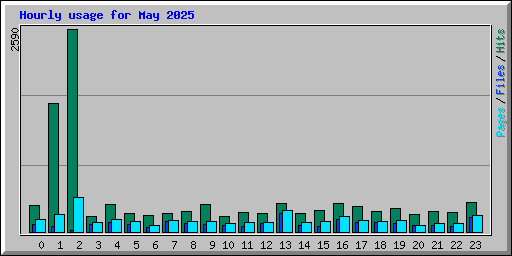 Hourly usage for May 2025