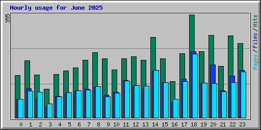 Hourly usage for June 2025