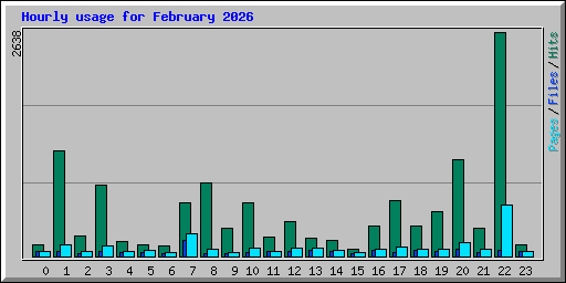 Hourly usage for February 2026