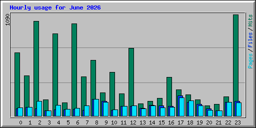 Hourly usage for June 2026