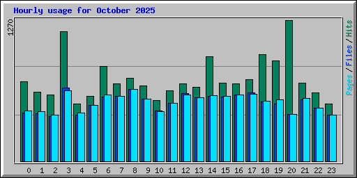 Hourly usage for October 2025