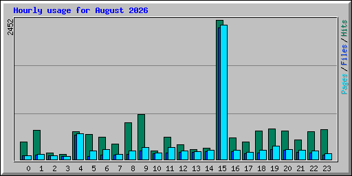 Hourly usage for August 2026