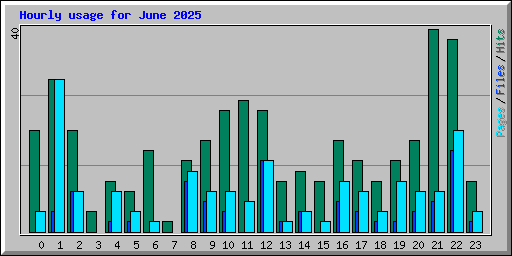 Hourly usage for June 2025