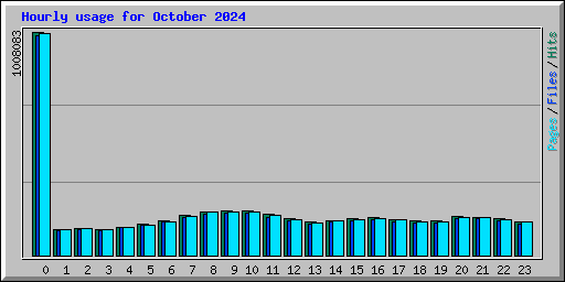 Hourly usage for October 2024