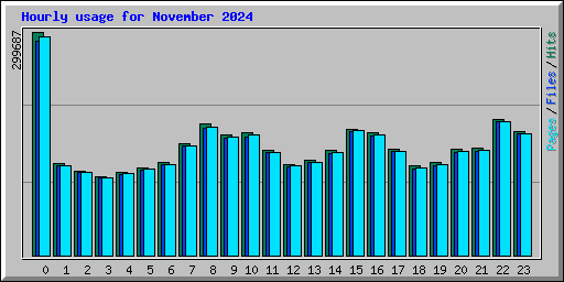 Hourly usage for November 2024