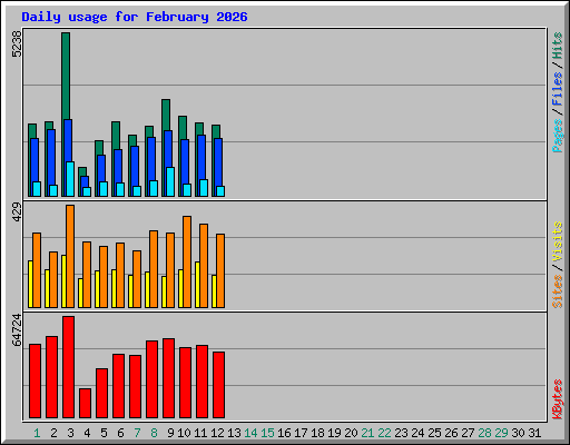 Daily usage for February 2026