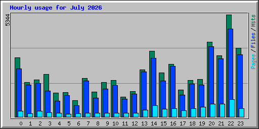 Hourly usage for July 2026