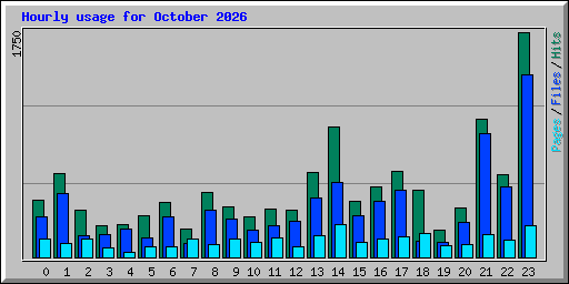 Hourly usage for October 2026