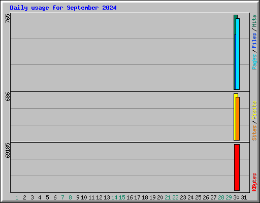 Daily usage for September 2024