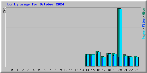 Hourly usage for October 2024