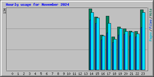Hourly usage for November 2024