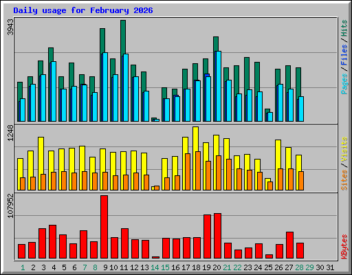 Daily usage for February 2026