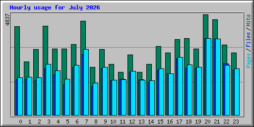 Hourly usage for July 2026