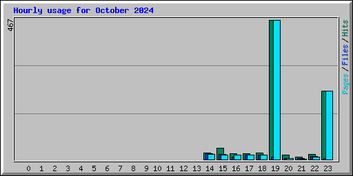 Hourly usage for October 2024