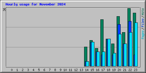 Hourly usage for November 2024