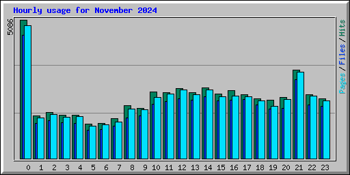 Hourly usage for November 2024