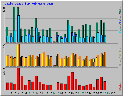 Daily usage for February 2026