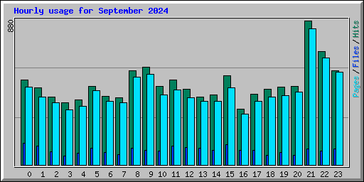 Hourly usage for September 2024