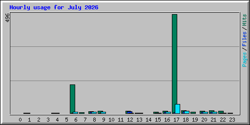 Hourly usage for July 2026