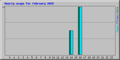 Hourly usage for February 2025