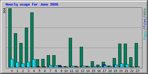 Hourly usage for June 2026