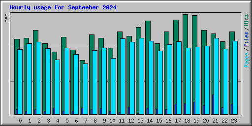 Hourly usage for September 2024