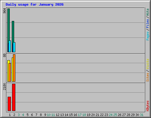 Daily usage for January 2026