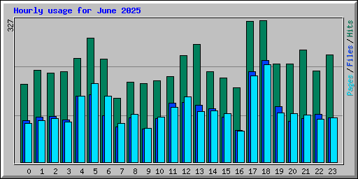 Hourly usage for June 2025