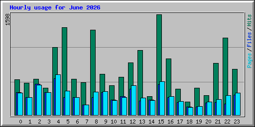 Hourly usage for June 2026