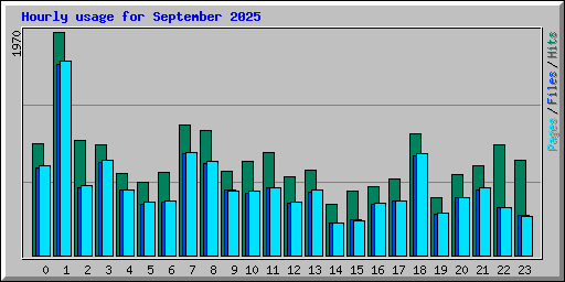Hourly usage for September 2025