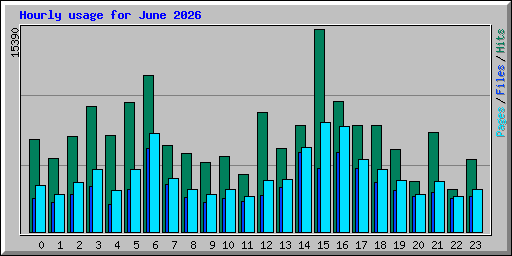 Hourly usage for June 2026