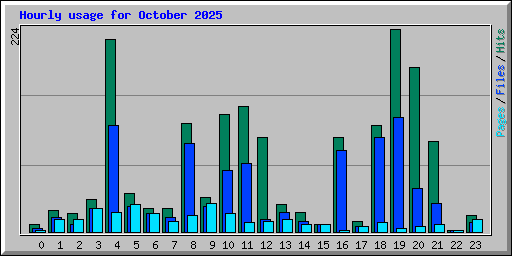 Hourly usage for October 2025