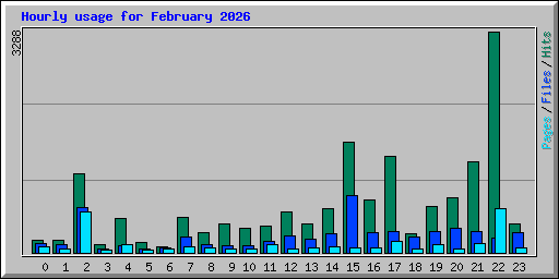 Hourly usage for February 2026