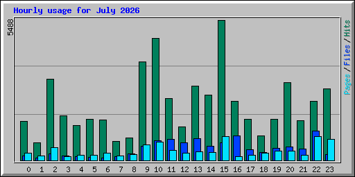 Hourly usage for July 2026