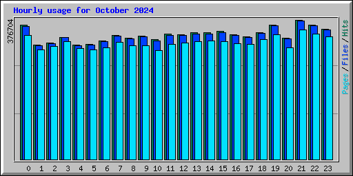 Hourly usage for October 2024