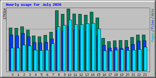 Hourly usage for July 2026