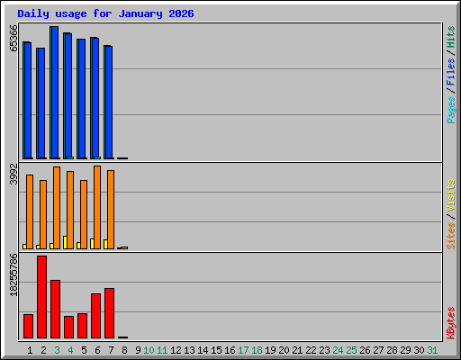 Daily usage for January 2026
