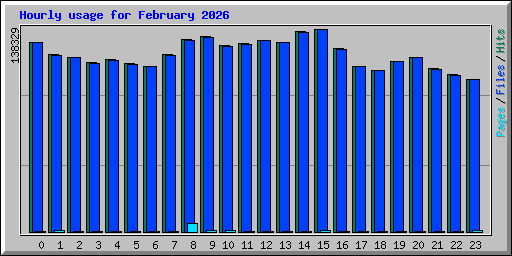 Hourly usage for February 2026
