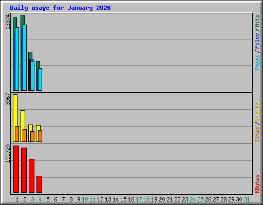 Daily usage for January 2026