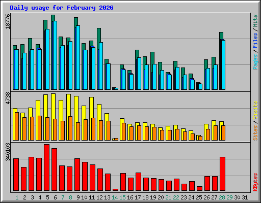 Daily usage for February 2026